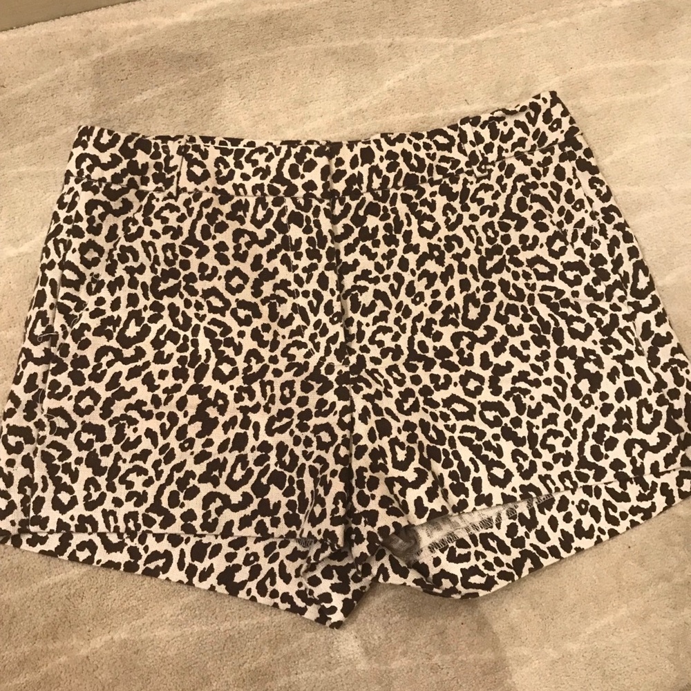 Jcrew leopard shorts